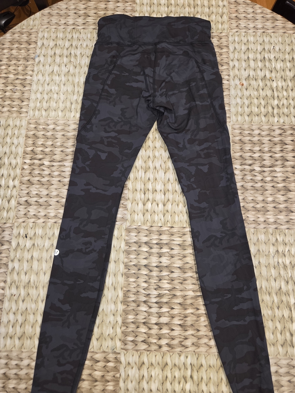 lululemon black and charcoal camo leggings